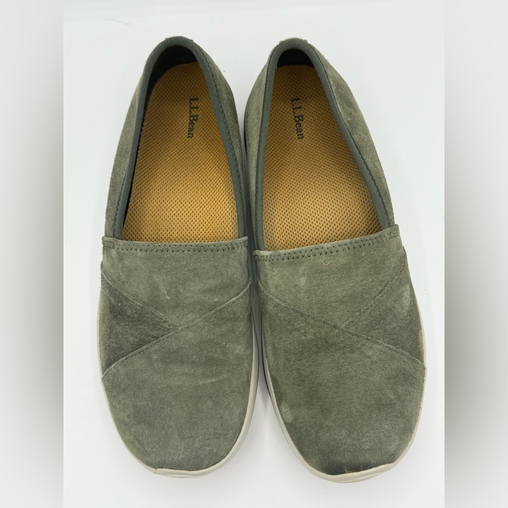 L.L. Bean women’s Olive Suede Loafers